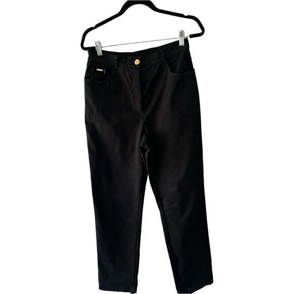 St. John Sport Black Straight Leg Jeans Size 10 Mature Quiet Luxury Capsule - Picture 3 of 16